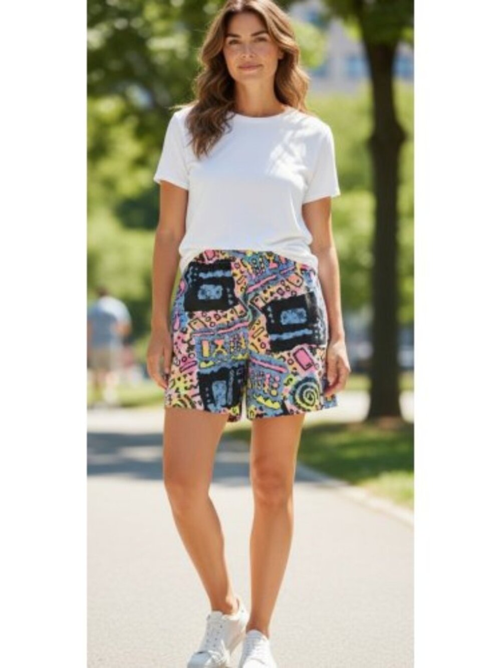 LERNER Colorful Athletic Style Shorts Ladies MEDIUM